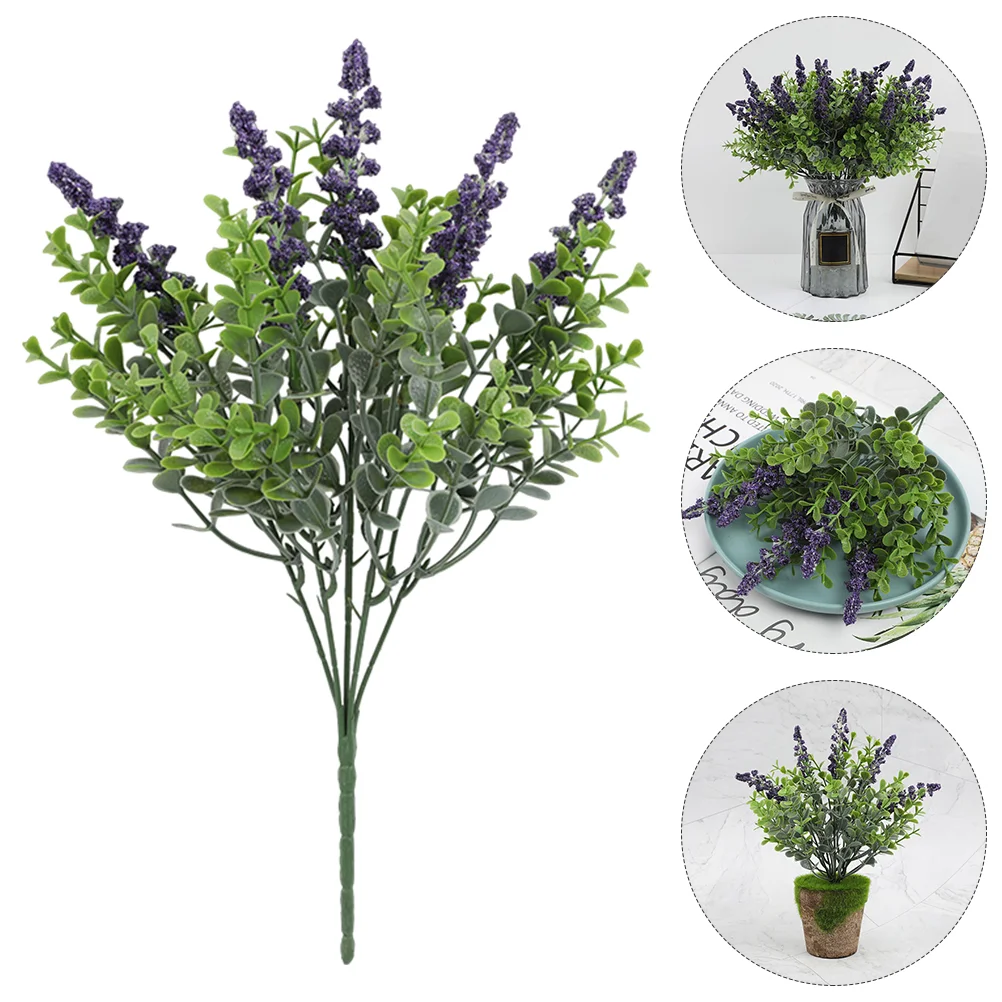 

2 Pcs Lavender Artificial Flower Creative Decoration for Wedding Desktop Eco Adornment Home Decor Living Room