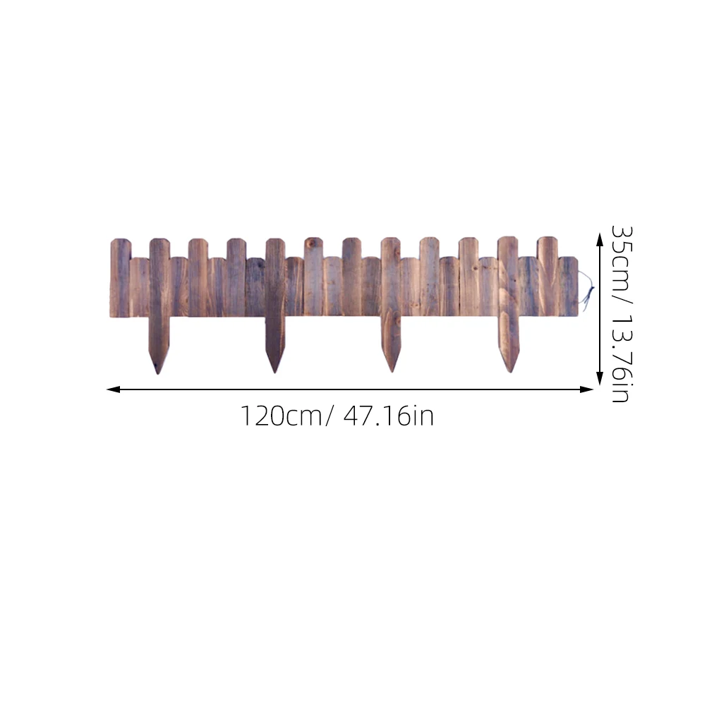 

Natural Wood Edging Landscaping Border Decorative Lawn Protection Anti-Corrosion Fence for Plants Shrubs Gravel Stone Garden