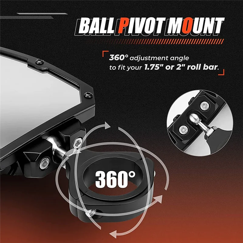 

Reliable Rearview Mirror Side View Mirrors Backup Mirrors Adjustable Side Mirror Lights Rearview Mirror For Can AM Maverick X3
