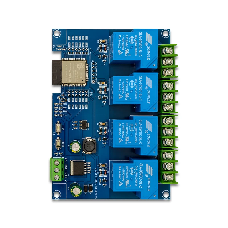 DC7-28/5V power supply ESP32 WIFI Bluetooth four-way 30A relay module ESP32 development board