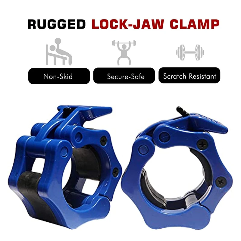 1pair 25/50mm Barbell Clamps Weightlifting Collars Weight Clips for Bars Dumbbell Bar Clamps Spinlock Collar Gym Accessories