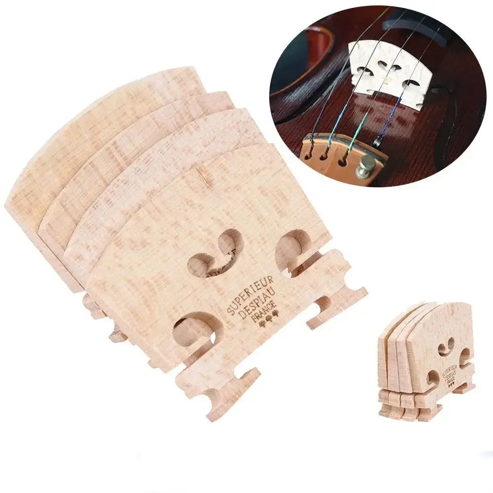 

Maple Wood Violin Bridge 4/4-3/4-1/2-1/4-1/8 Size Steady Bridge Fiddle Maple Wood Bridge Professional Replacement