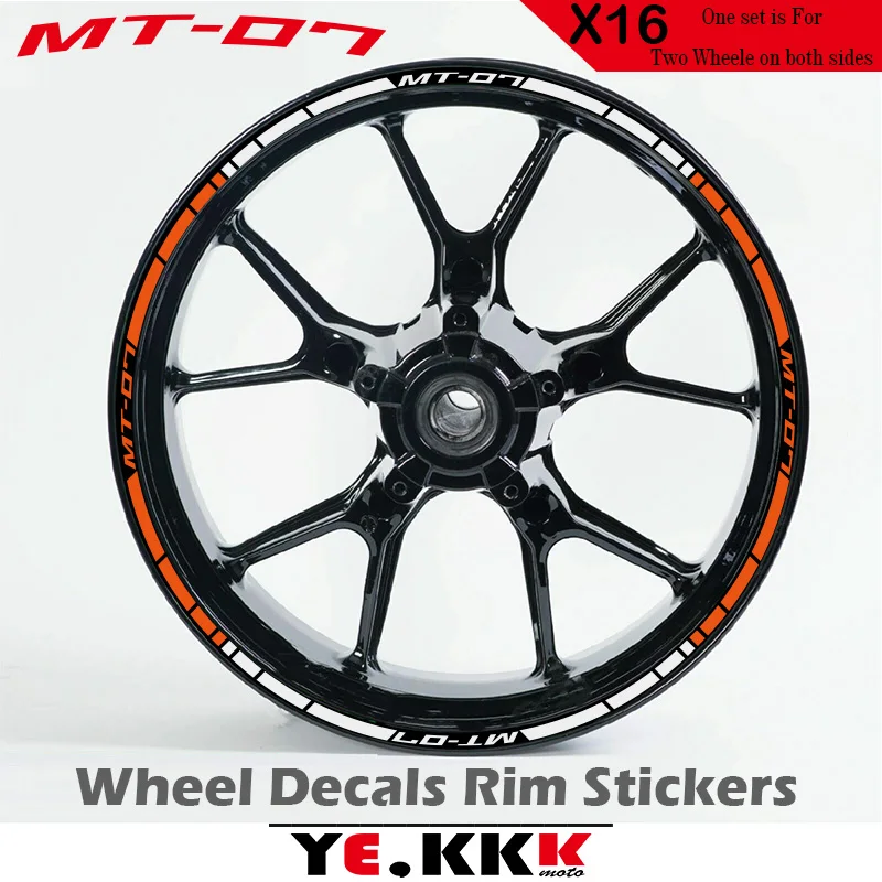 

For YAMAHA MT07 MT-07 MT-07SP 17 Inch Wheel Hub Sticker Decal MT07 Logo