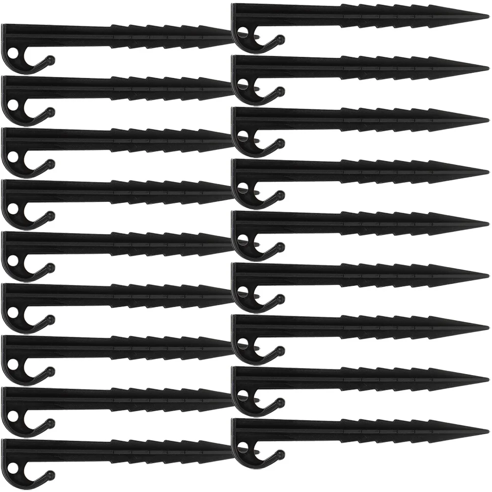 

50pcs Tent Stakes Heavy Duty Windproof Camping Accessories Plastic Pegs Outdoor Snow Fixing Professional Sturdy Durable