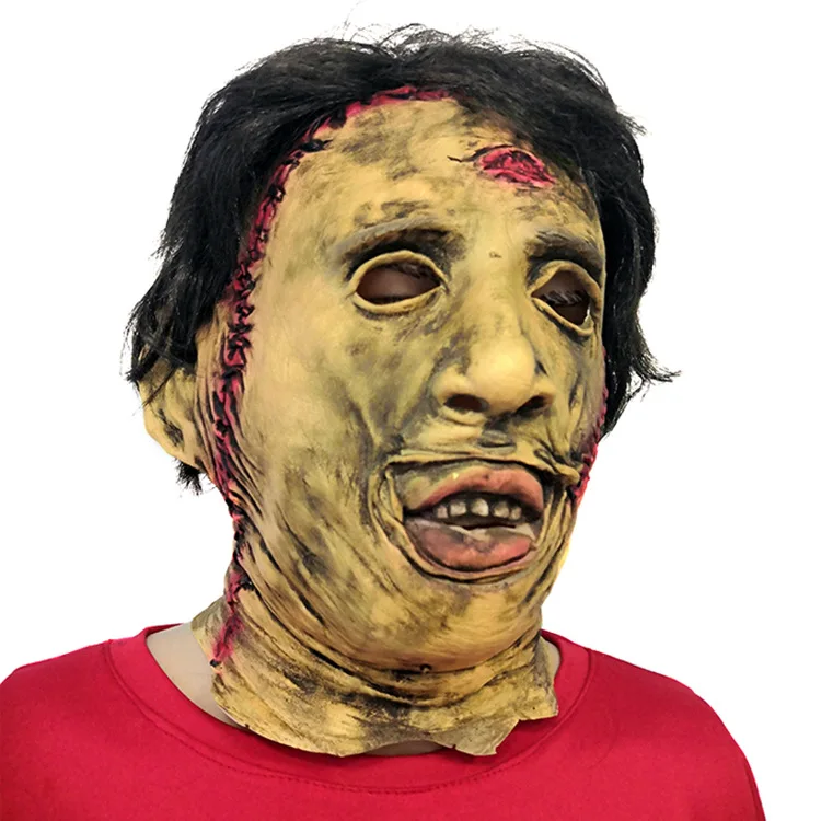 

Halloween Horror Headdress Texas Chainsaw Massacre Mask Headdress Movie Prop Latex PROM Mask Headdress Terror Carnaval Mask