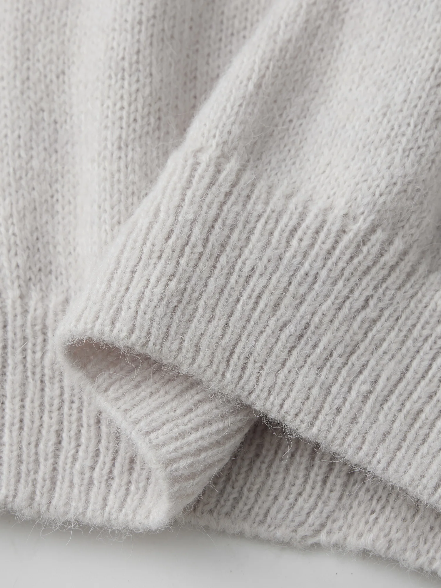 

Ladies Cozy Knit Pullover Sweater with V-Neckline and Ribbed Cuffs Warm Winter Fashion Clothing for Women