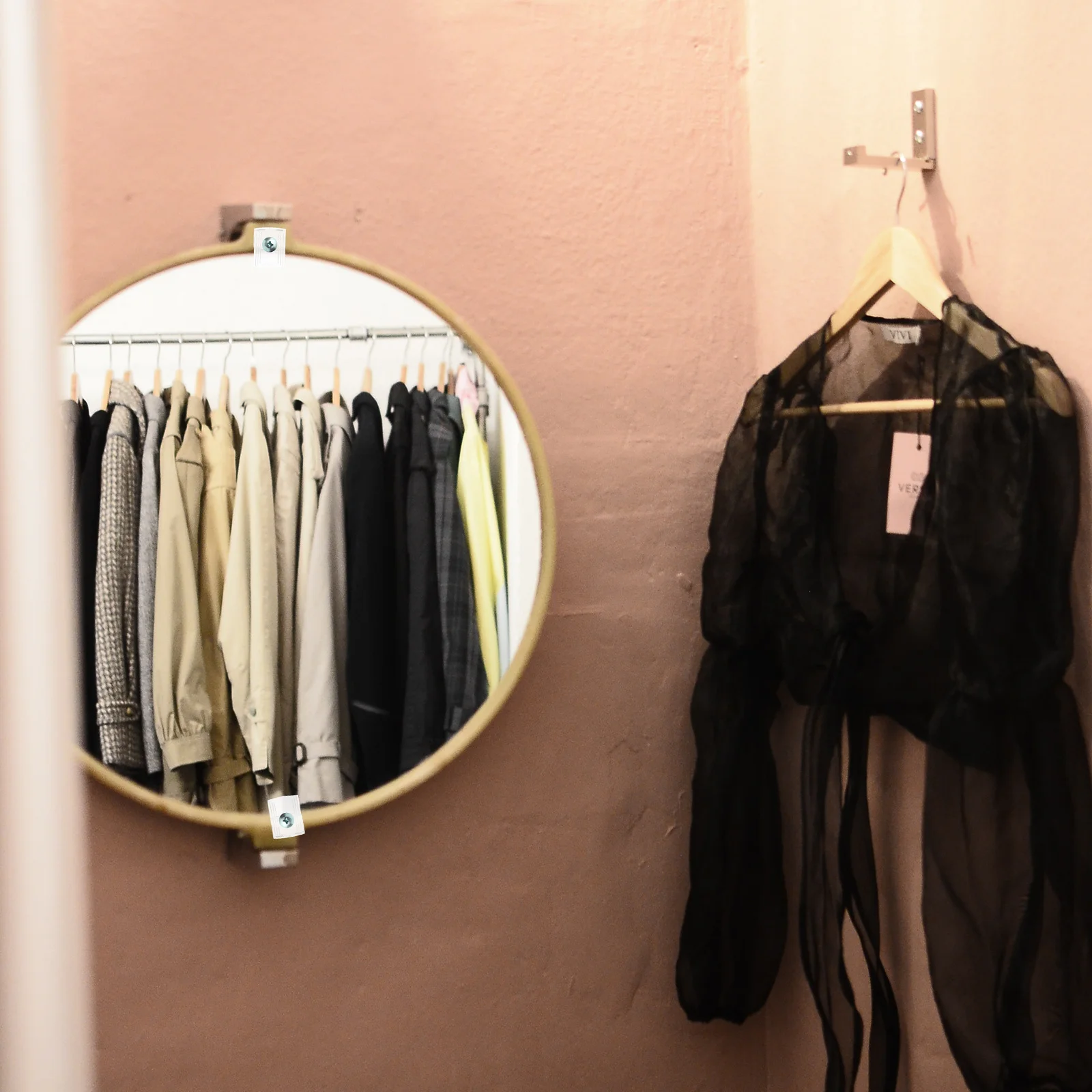 

1 set 1 Set Mirror Fixing Clips Glass Clamps With Screws For Home Furniture Heavy Pictures Acrylic Mounting Brackets