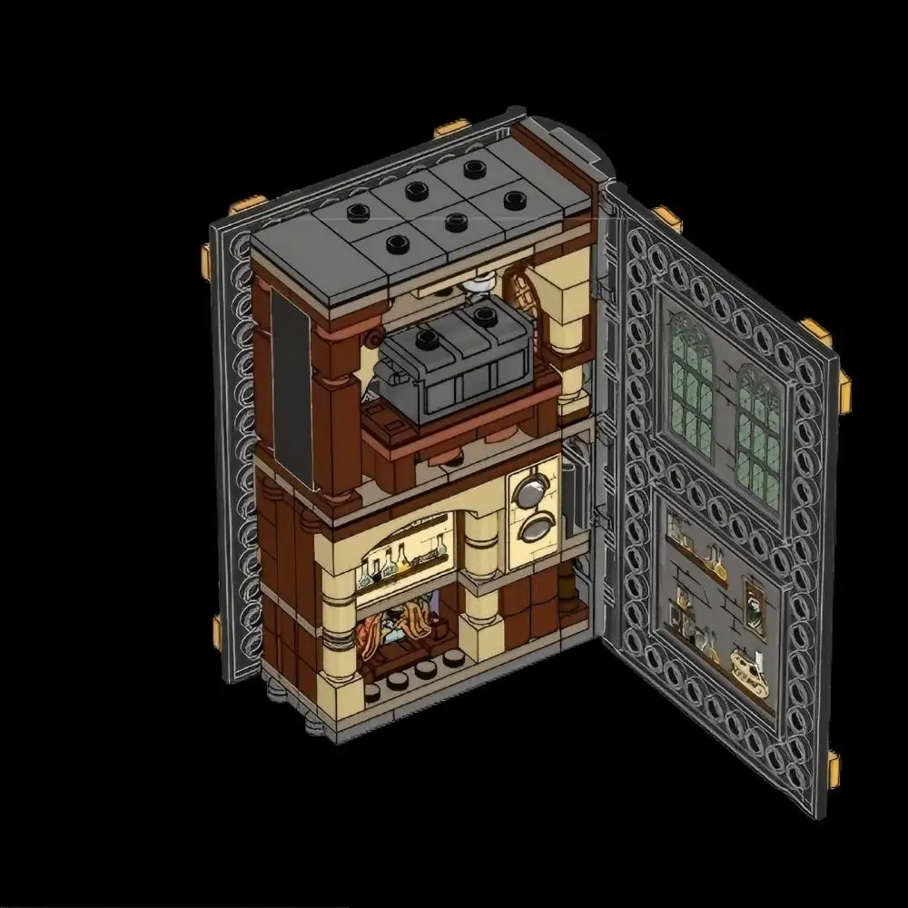 مجموعة من 6 كتب سحرية، مكعبات بناء هدايا الفصول الدراسية السحرية، ألعاب هدية للأطفال، مكعبات بناء، 76385 76384 76383.