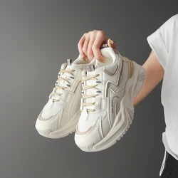 2025 Spring New Women's Shoes All Math Platform Sneakers Height Increase 6CM Thick Bottom Casual Shoes Sports Shoes Mesh Tennis