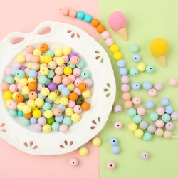50Pcs 9/12/15MM Silicone Beads Round Focal Beads For Jewelry Making DIY Necklaces Beaded Pen Keychain Food Grade Accessorie