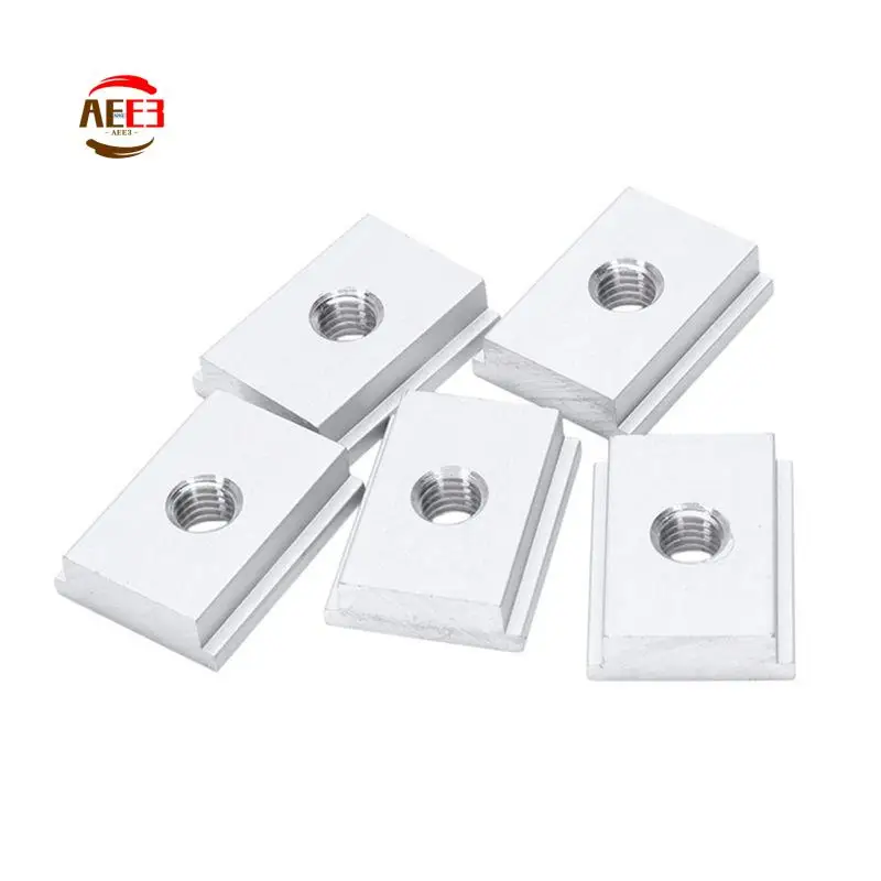 AEE3-5Pcs M8 T-Track Slider Sliding Nut Aluminum Alloy T Slot Nut For Woodworking Tool Jigs Screw Slot Fastener