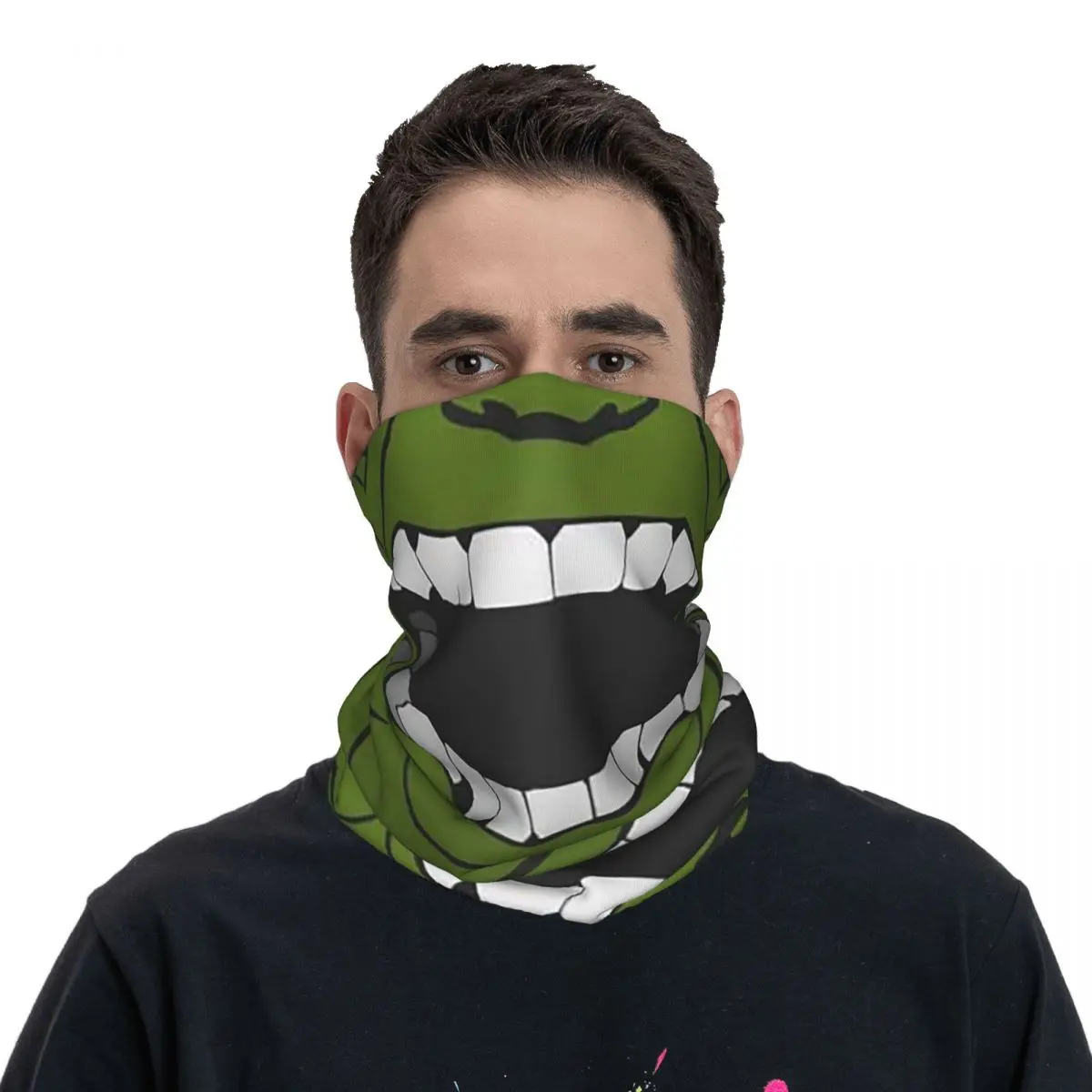 Big Green Comic Book Superheroface Bandana Neck Cover Printed Wrap Mask Scarf Multi-use Cycling Scarf Hiking Fishing Adult