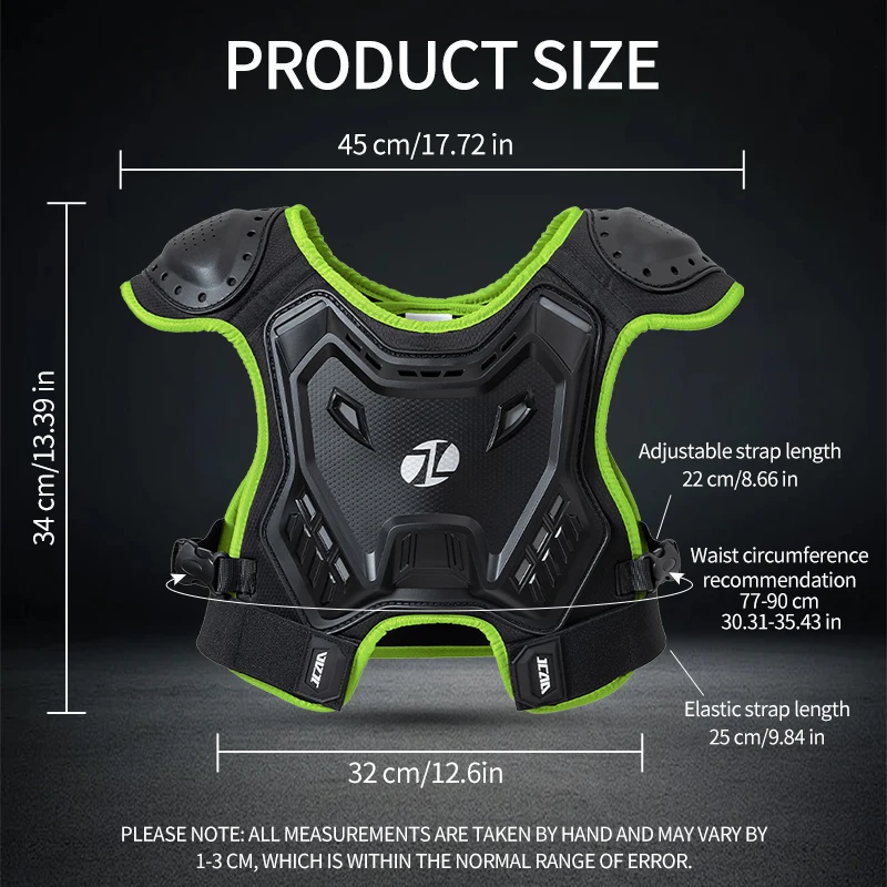 Children Motorcycle Armor Vest Chest and Back Protector for Motocross MTB BMX Skateboard Scooter Skiing Kids Gear view 2