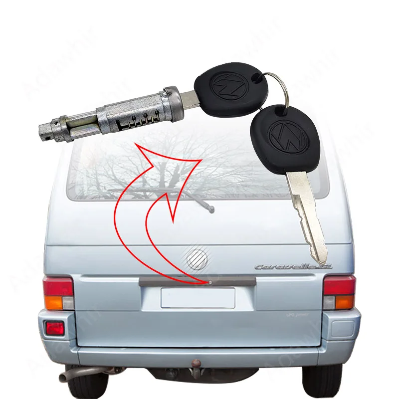 New Rear Tailgate Lock Barrel Cylinder with 2 Key for VW Transporter T4 Caravelle EuroVan 701829239 701827573 701837061D