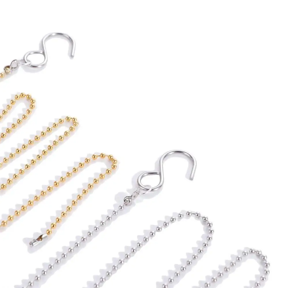2.5m/8.2ft Volleyball Net Height Chain Measure Tool Gold Silver Volleyball Measure Chain Compact Standard Outdoor Training