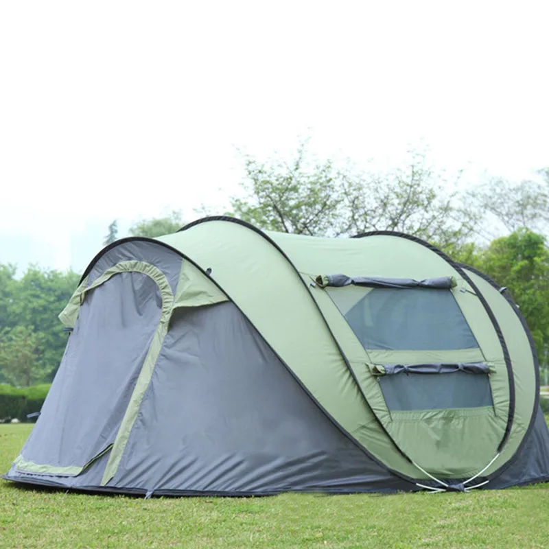 Outdoor Beach Tent 5-8 People No Installation Fully Automatic Quick Opening Tent Large Space Portable Boat Type Throwing Tent