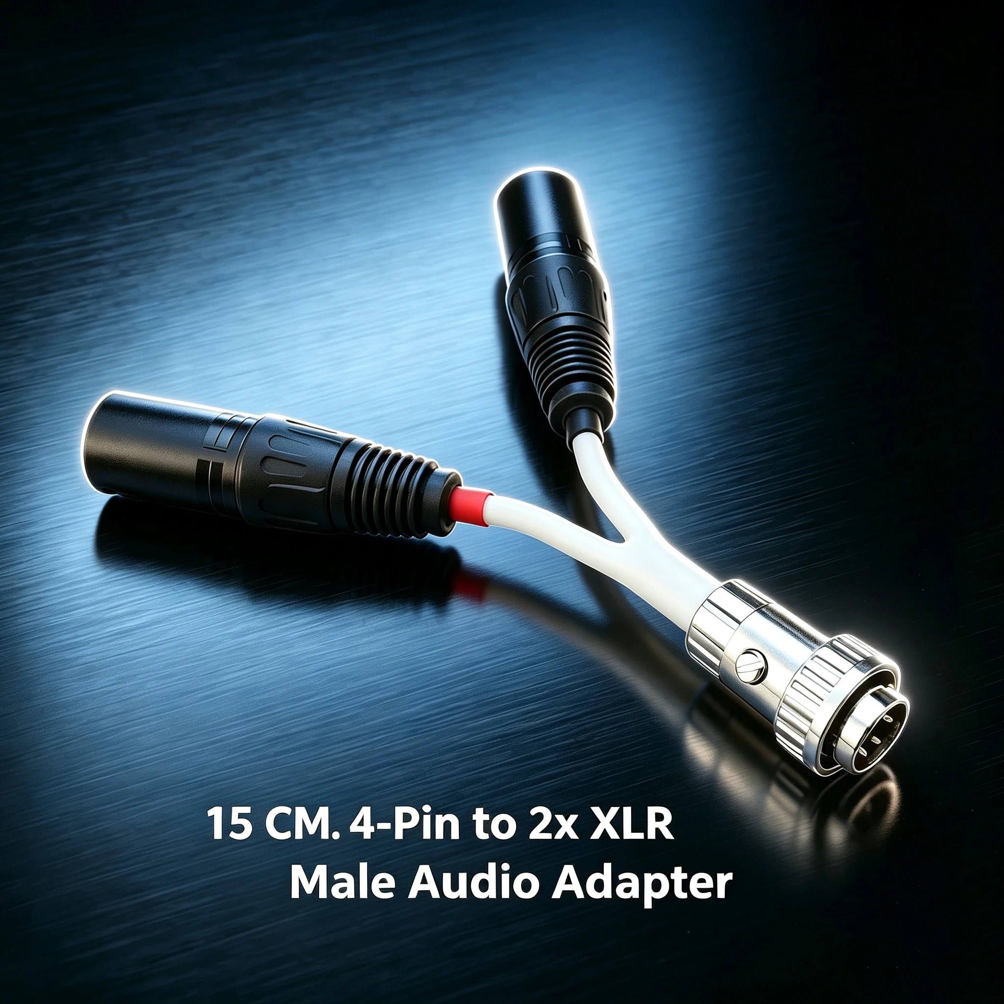 15cm HiFi 4‑Pin Naim DIN to Dual 3‑Pin XLR Male Y‑Splitter Cable Audiophile Audio Interconnect Cord for Naim Amplifier