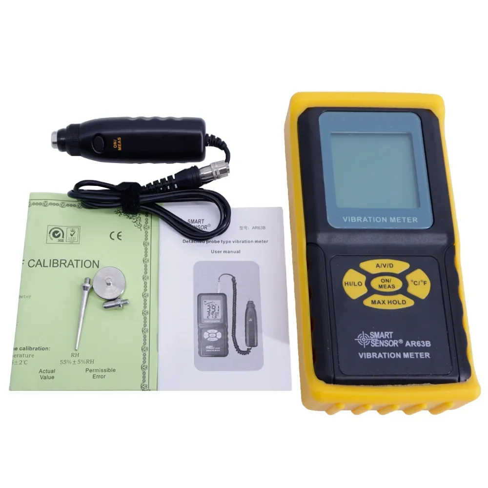 Smart Sensor AR63B Digital Vibrometer Tester Periodic Motion Meter Vibration Meter