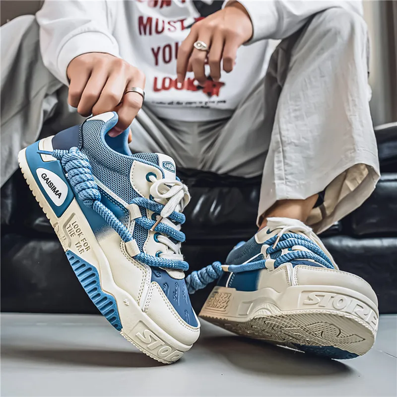 

Street Style Skateboard Shoes For Men Big Size 48 Platform Casual Sneakers Man Trainers Comfortable Non-slip Men's Skate Shoes