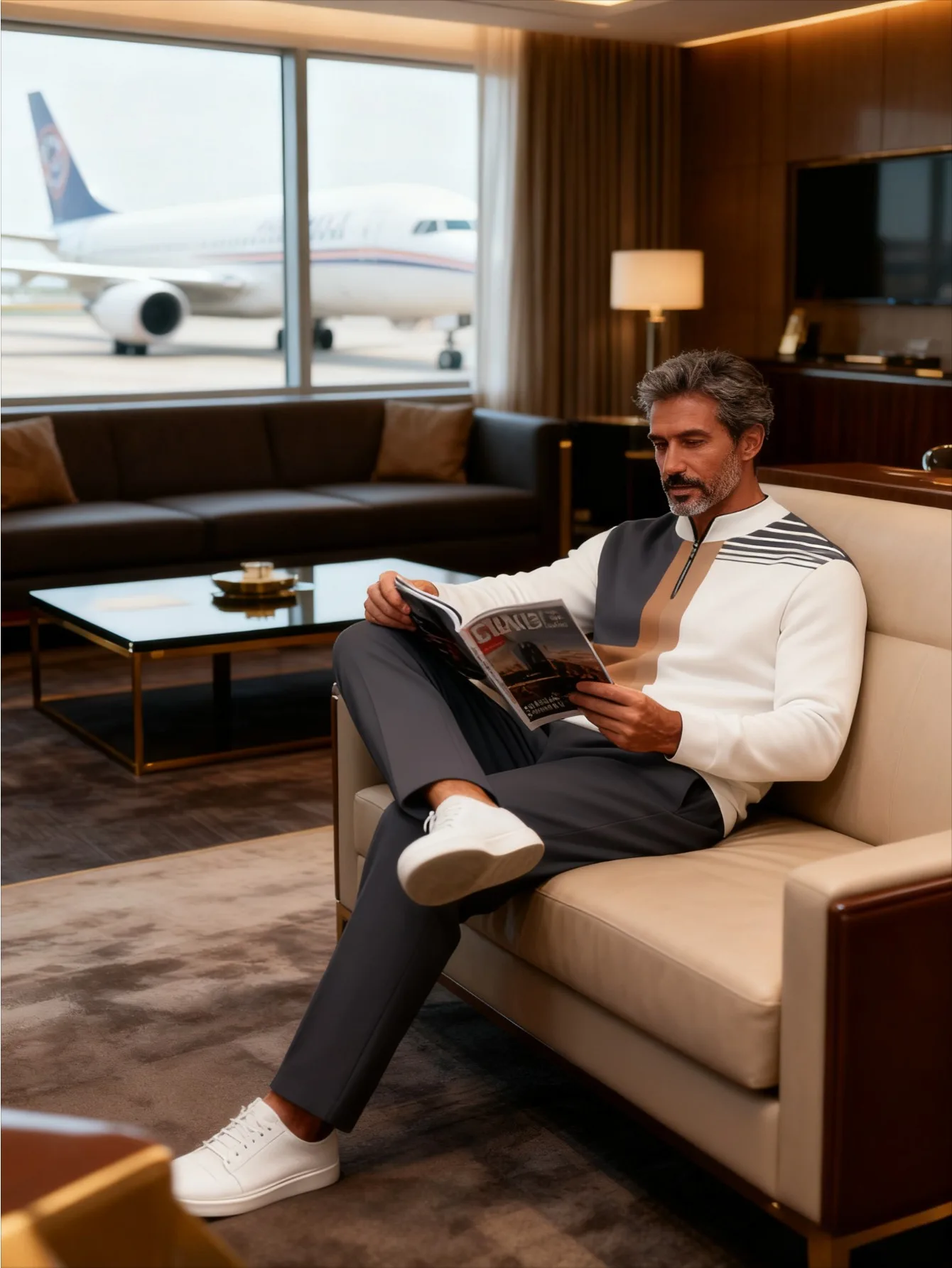 Ensemble à capuche décontracté tendance imprimé numérique 2 pièces pour hommes