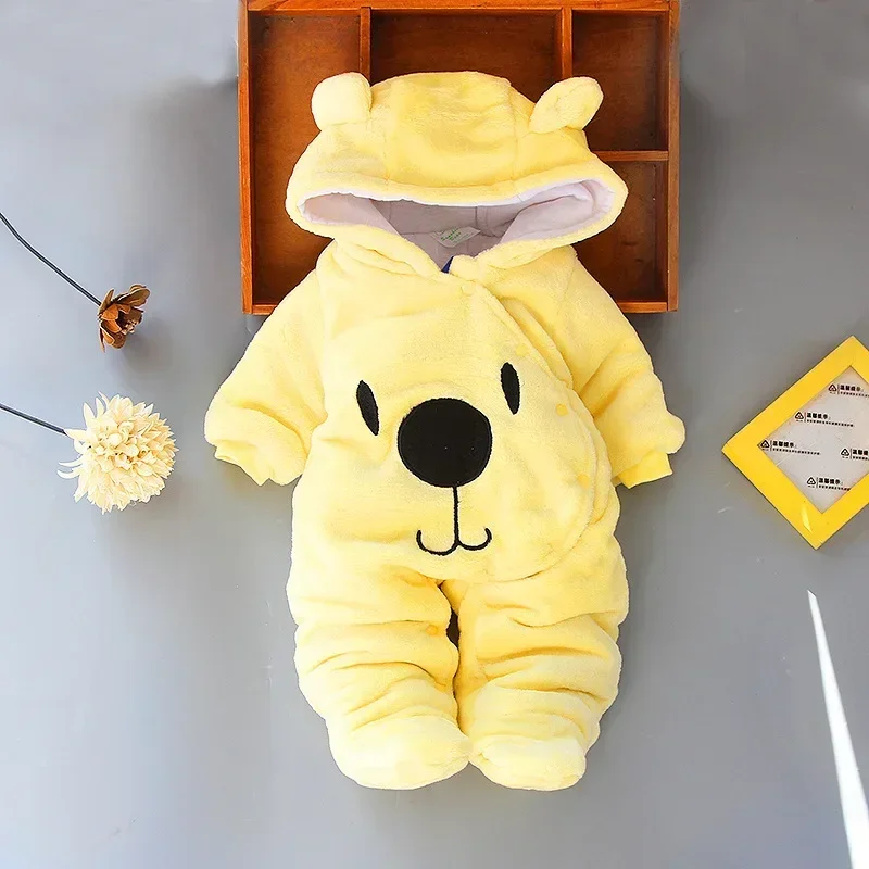 Baby Boy Clothes New Born Baby Footies2023Winter Warm Clothing 0-12Month Baby Kid Boy Girl Cotton Newborn Toddler Infant Footies