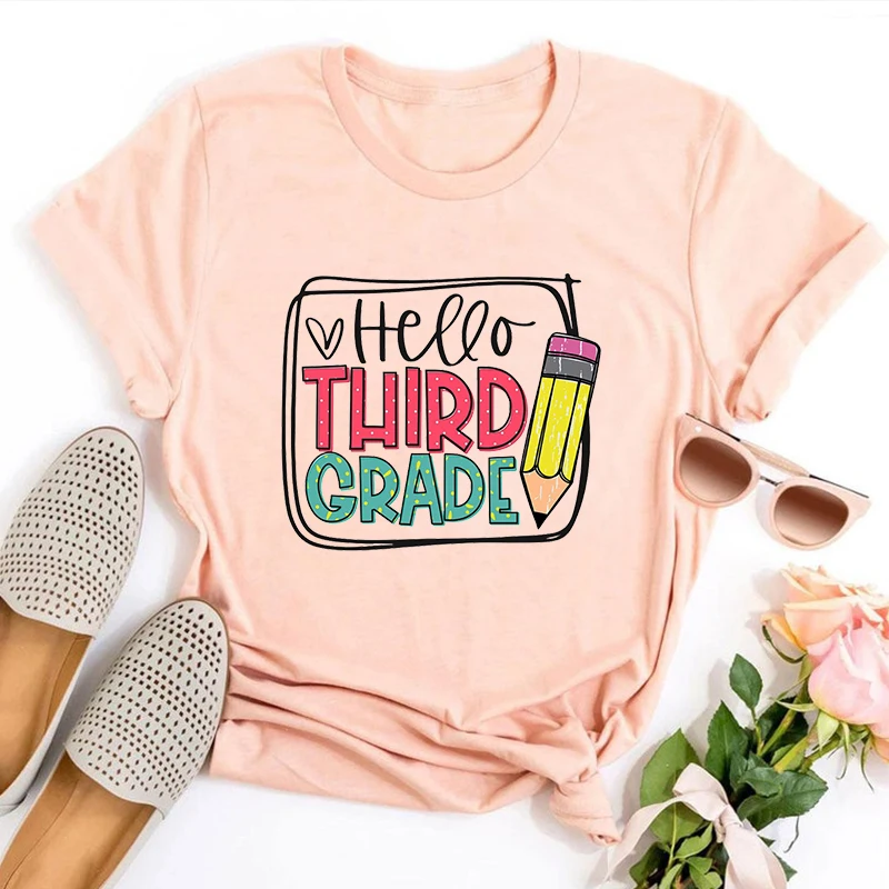 Hello Third Grade Shirt Third Grade Teacher Shirts Teacher Gift Third Grade Teacher Back To School Shirt Gift for Teachers