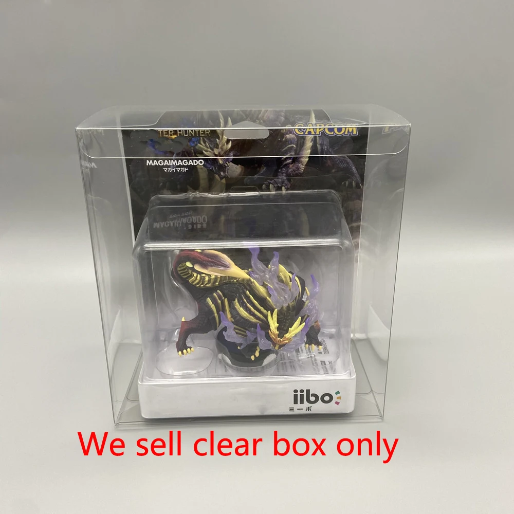 Caja protectora de PET para Monster Hunter Rise amiibo, caja de exhibición transparente especial, caja de almacenamiento, caja de colección