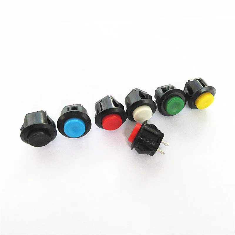 10 Stück DS-500-Drucktaster, 14 mm runder Kopf, selbstrückstellend, normalerweise geöffnet, 2-polig, für den Hupenschalter von Elektrofahrrädern. – Detail 2