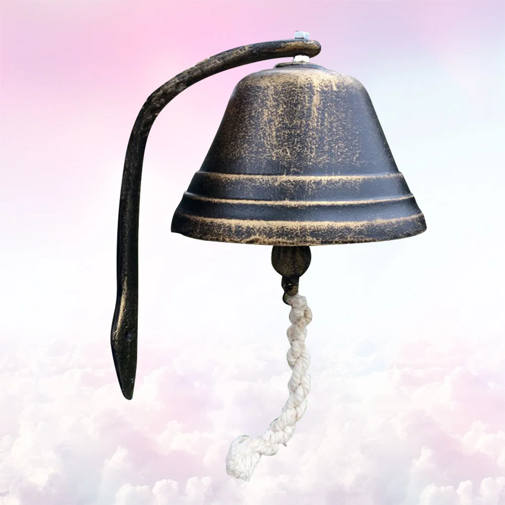 

Retro Cast Iron Doorbell Small Bronze Vintage Style for Coffee Shop Door Indoor Outdoor Exquisite Decoration Loud Clear Sound