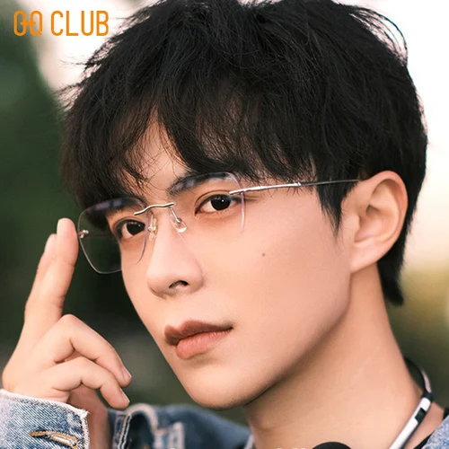 Imagen 2 del producto OQ CLUB-gafas fotocromáticas de titanio para miopía, estilo masculino, montura de gafas superligera para mujer, lentes de sol para leer