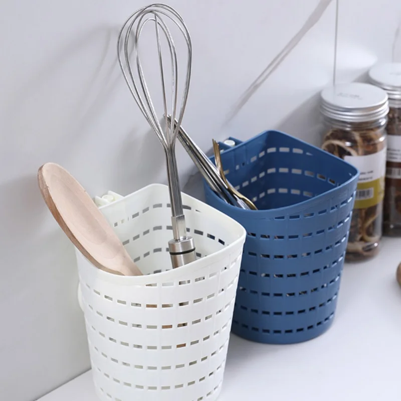 Rotatable Bathroom Storage Basket With Hook Household Desk Stationary Basket Toy Organizer Wall Hanging Kitchen Storage Box