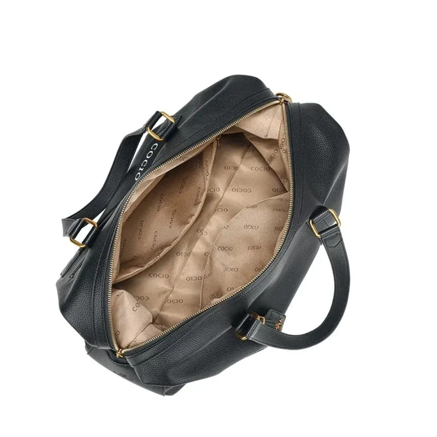 2025 new large-capacity casual soft leather commuter tote bag female senior sense handheld crossbody large bag