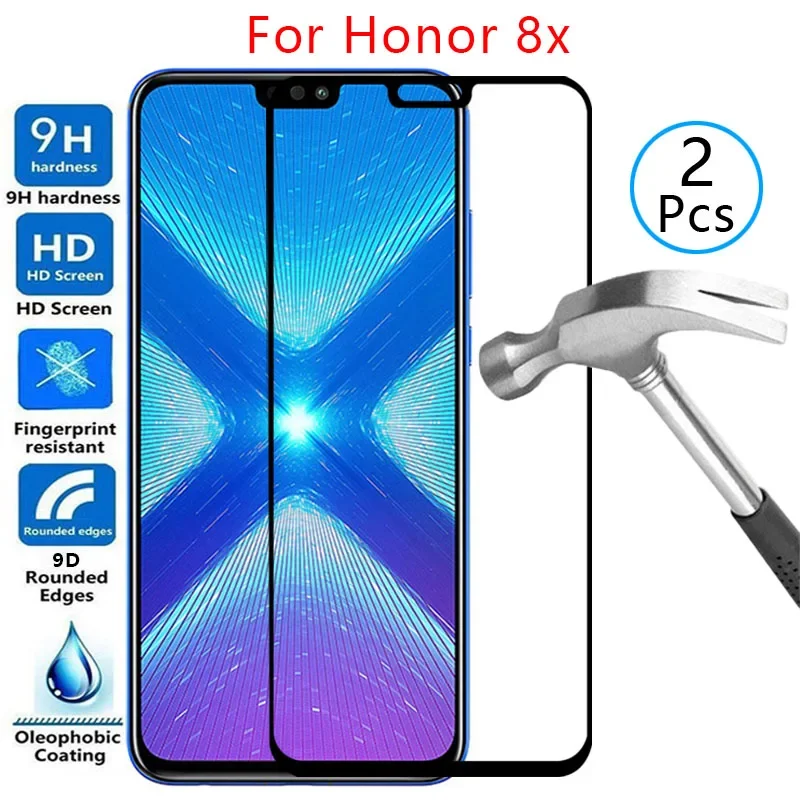 9d screen protector tempered glass case for huawei honor 8x cover on honor8x honer onor 8 x x8 6.5 protective phone coque bag