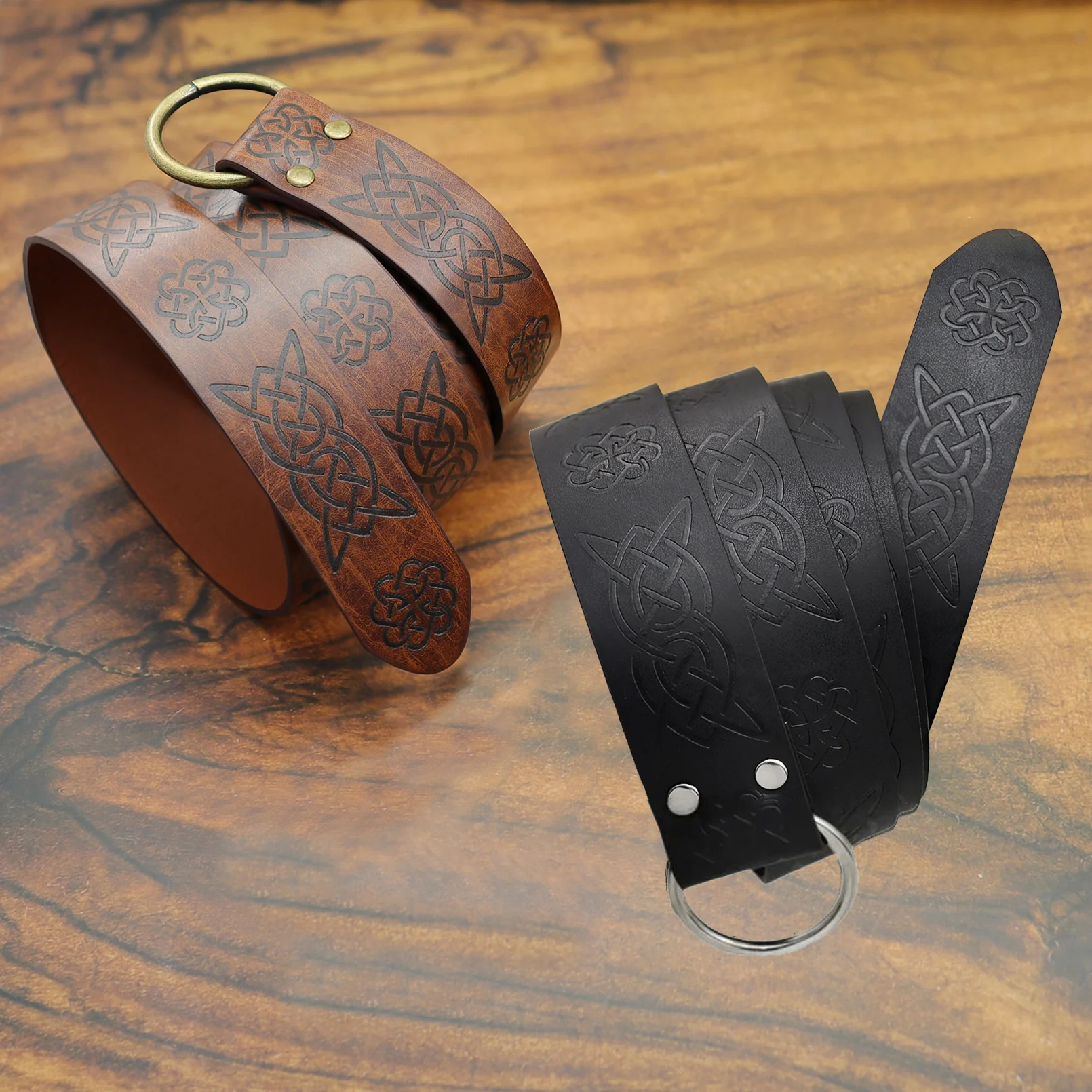 Conjunto de acessórios para fantasia de Halloween, cinto de cavaleiro medieval renascentista, viking, vintage, adereços de cosplay, cinto de couro para homens