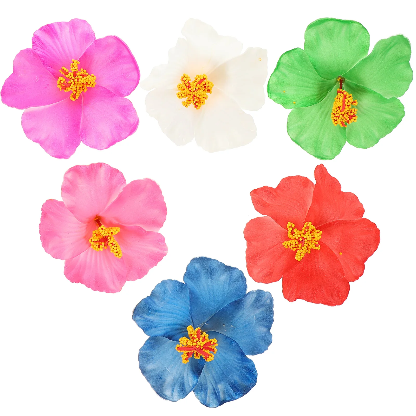 

6 Hairpins Hibiscus Bobby Faux Flowers Fresh Clips Barrettes Girl Seaside clip women barrettes girl hair clips fashion