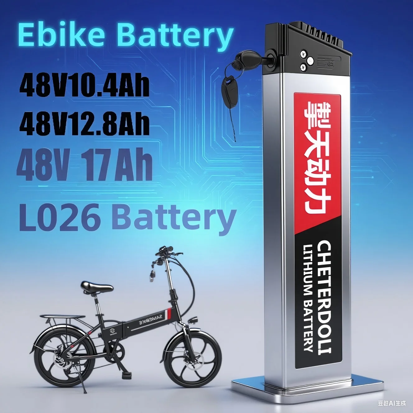48V DCH-006 motorbatterij (10Ah/14Ah/17Ah) voor 350W~1000W motoren – past op MX01, LAFLY X3, JINGHMA R7 R5 - afbeelding 2