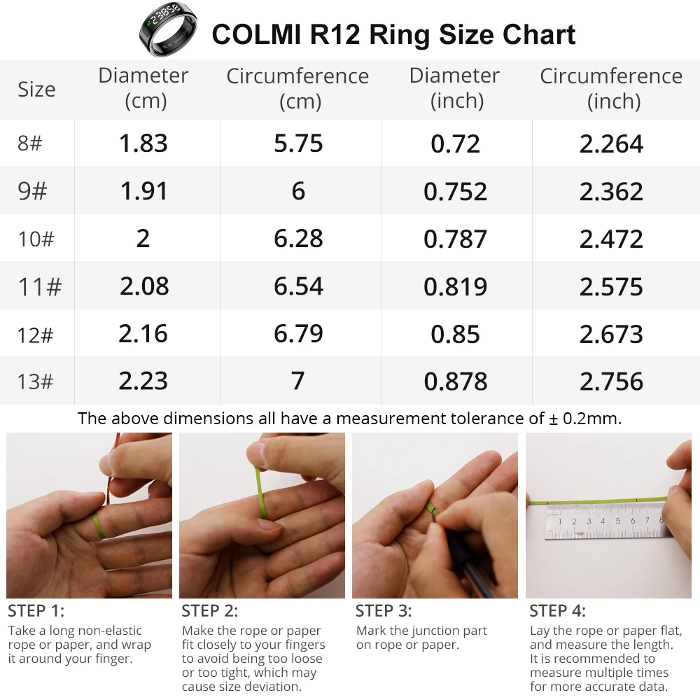 Новое умное кольцо COLMI R12, беспроводная зарядка, дисплей и сенсорный экран, менеджер здоровья, несколько спортивных режимов для мужчин и женщин, золото, серебро