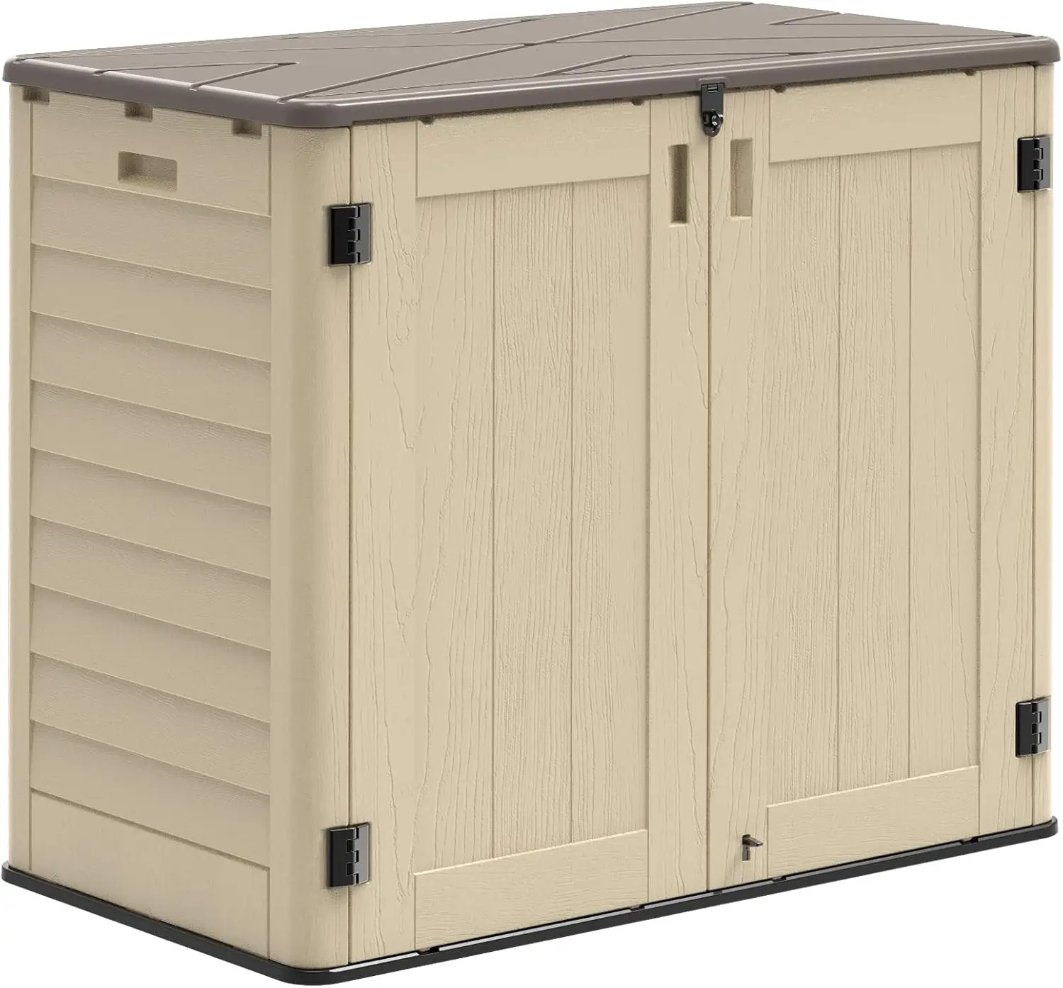 

30 Cu.Ft Outdoor Storage Shed, Multi-Purpose Weather-Resistant Utility Shed for Garbage Cans, Lawn