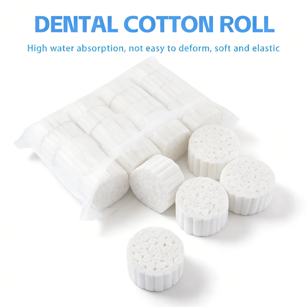 High Purity Dental Cotton Rolls 1000Pcs Disposable Surgical Supplies for Teeth Whitening Tooth Gem and Oral Care