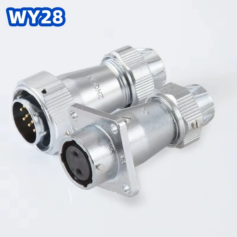 ZHQCN WY/HY28 Industrial Wire Connector TE+ZEF  2/3/4/9/10/12/15/19 Core Sensor Aviation Connector plug&socket 2Pin Connector