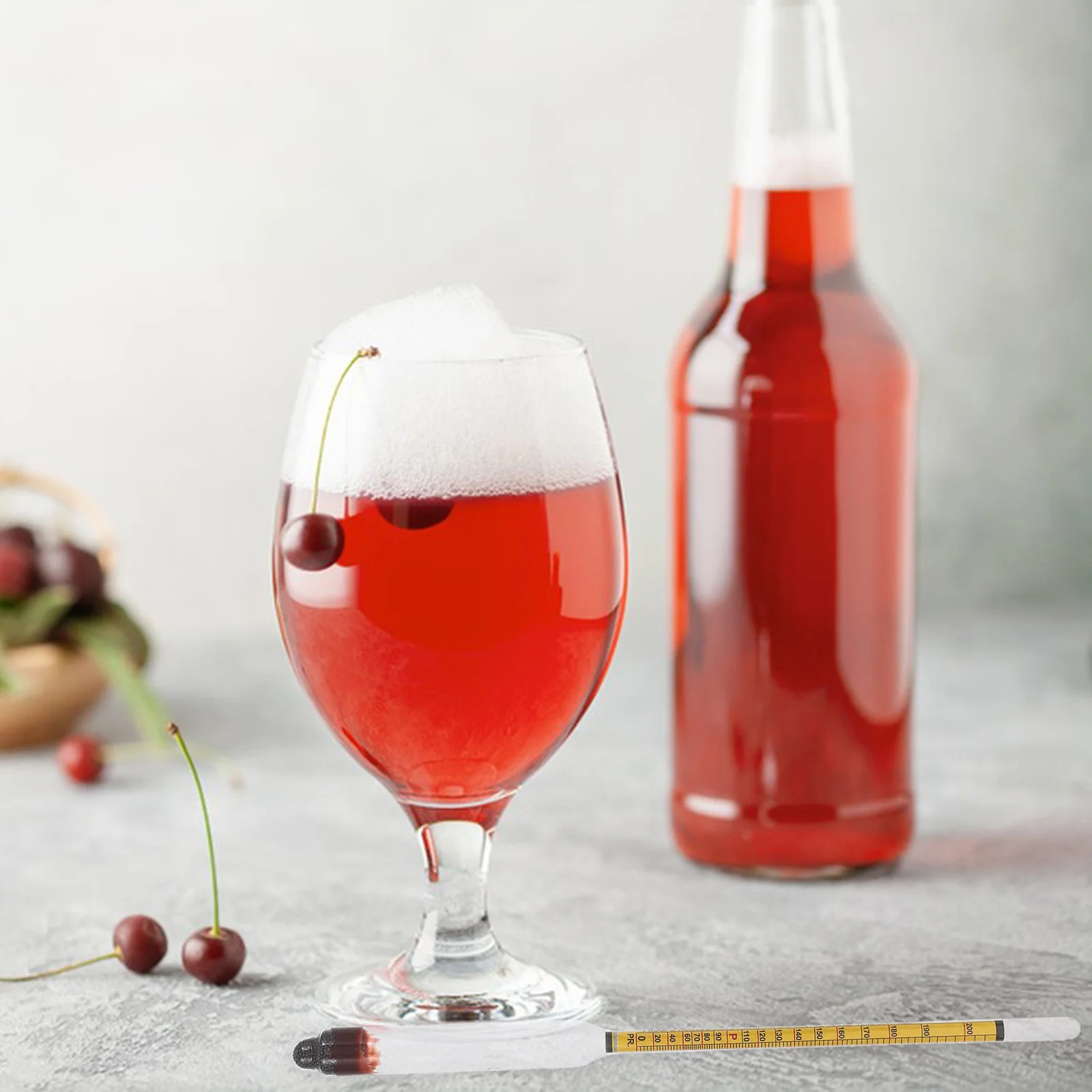 

High Precision Alcohol Hydrometer 0-100 Degrees Easy Read Yellow Scale Distiller Brewer Tool Wine Liquor Wine Hydrometer