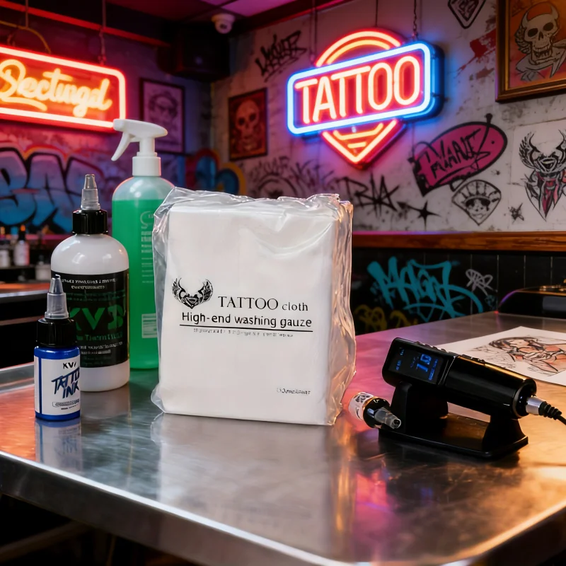 Tattoo wipe paper, ultra-soft water-free cleaning cloth, can be used for tattoo makeup removal, essential item for tattoos.