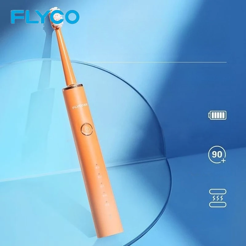 Flyco 2025 nova escova de dentes elétrica recarregável cabelo macio vibração sônica escova de limpeza automática para adultos homens e mulheres