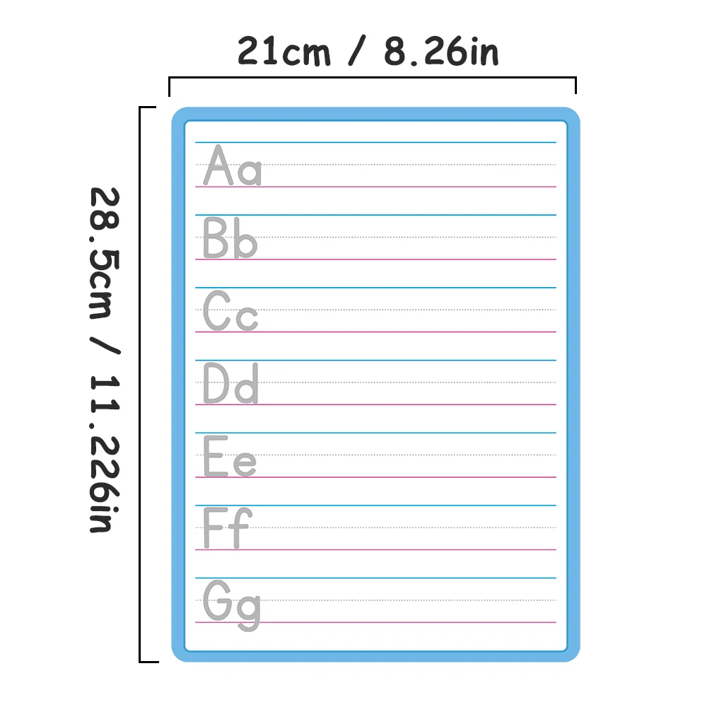 Double Sided Dry Erase Handwriting Practice for Kids Alphabet A-Z and Number 1-10 Tracing Board for Kindergarten Preschool