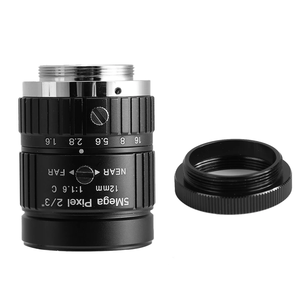 

Премиум-объектив для камер видеонаблюдения HD 12 мм 5 МП с C-креплением, ручной диафрагмой, высокой четкостью изображения для систем видеонаблюдения