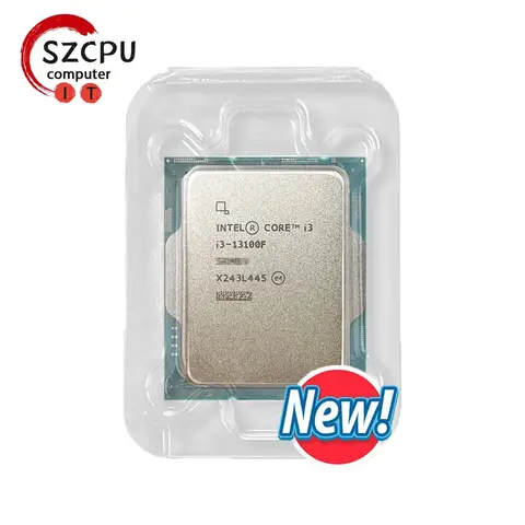 Intel Core i3 13100F New CPU i3-13100F 3.4 GHz 4-Core 8-Thread 65W LGA 1700 but no fan