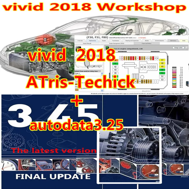 Autodata 3.45+ Vivid 2018 Workshop DATA 2018 Atris-Technik Parts Catalog Europe Automotive Repair Software vivid workshop 2018