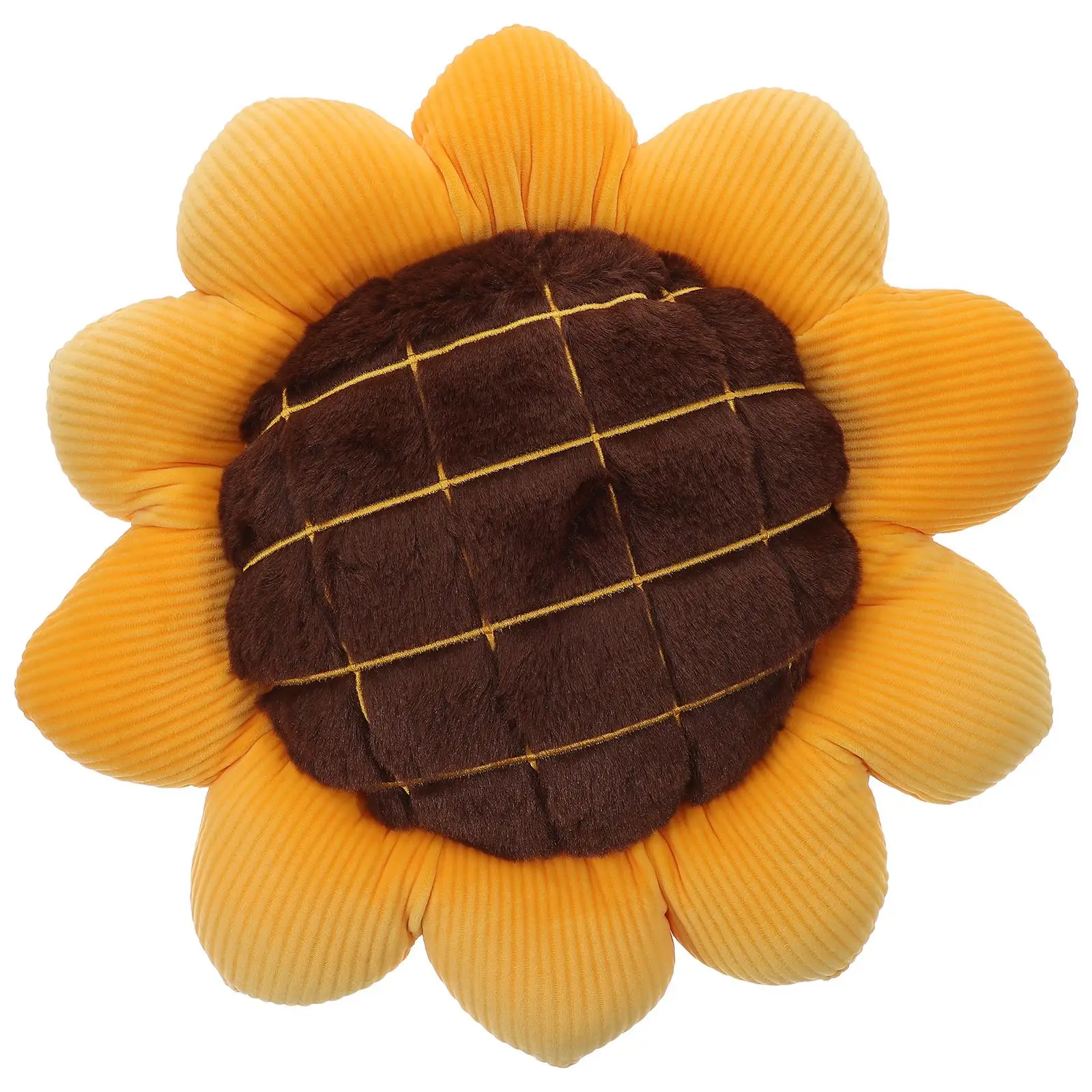 

SUNFLOWER Seat Round Pillow Faux Throw Comfortable Sofa Round Seat Cushion Chair Pad Office Home Decor