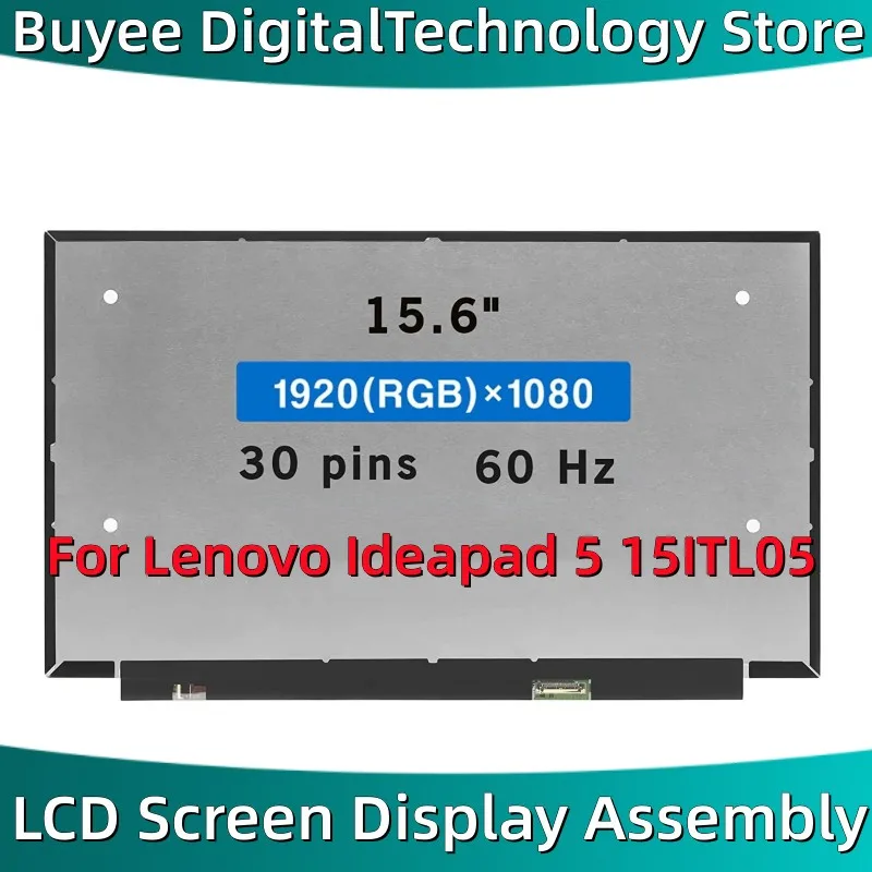 

Оригинальный новый 15,6-дюймовый ЖК-экран для Lenovo Ideapad 5 15ITL05 FHD в сборе 1920*1080, светодиодный экран, дигитайзер, замена