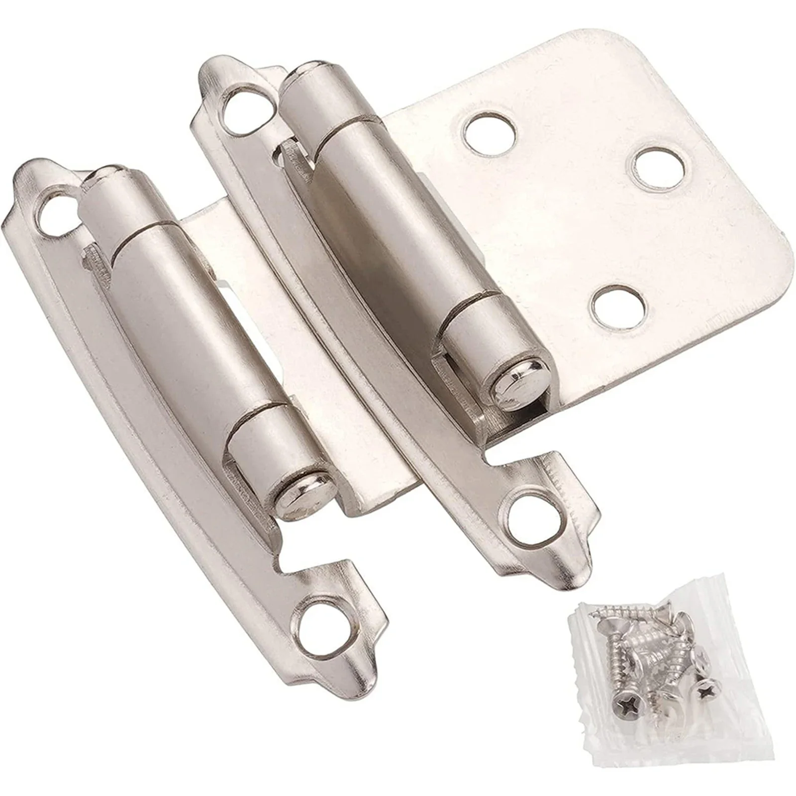 Cabinet Hinges 3/8 In Inset Kitchen Cabinet Hinges Kitchen Bathroom Cabinet Semi-Concealed Metal Hinges Hardware Accessory